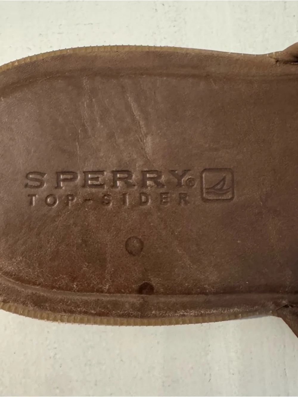 Sperry Top Sider Men’s Brown Leather Slip-On Sandals Sz 13M GUC